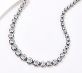 Artisan Crafted Gemstone Tennis Necklace, Sterling Silver